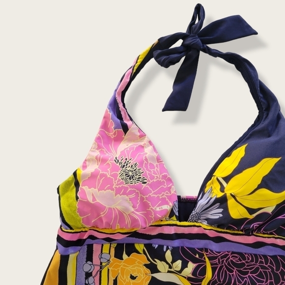 Trina Turk Bal Harbour Floral Bikini Tankini Top US 8 - Picture 6 of 10